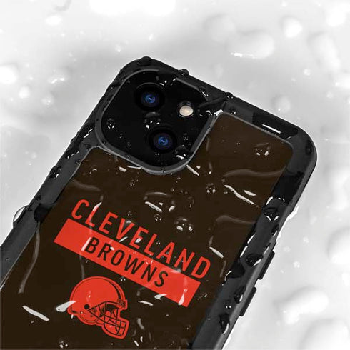 NFL Cleveland Browns Brown Performance Series iPhone 15 Plus Waterproof Case